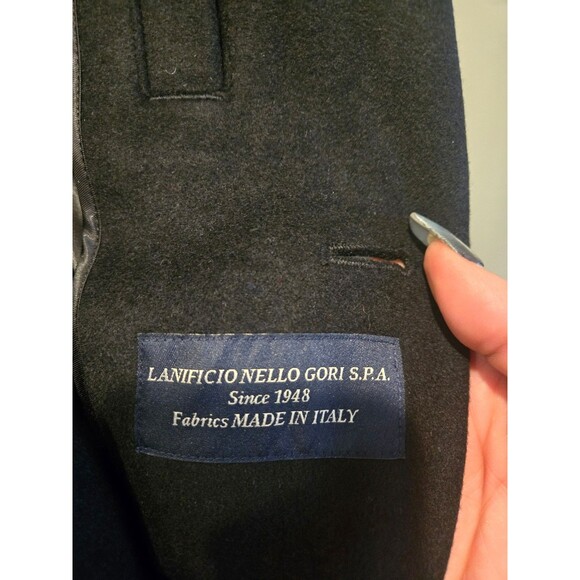 NWT Quince Men’s Italian  Wool Overcoat Black Coat Size XXL Career Preppy - Picture 4 of 5